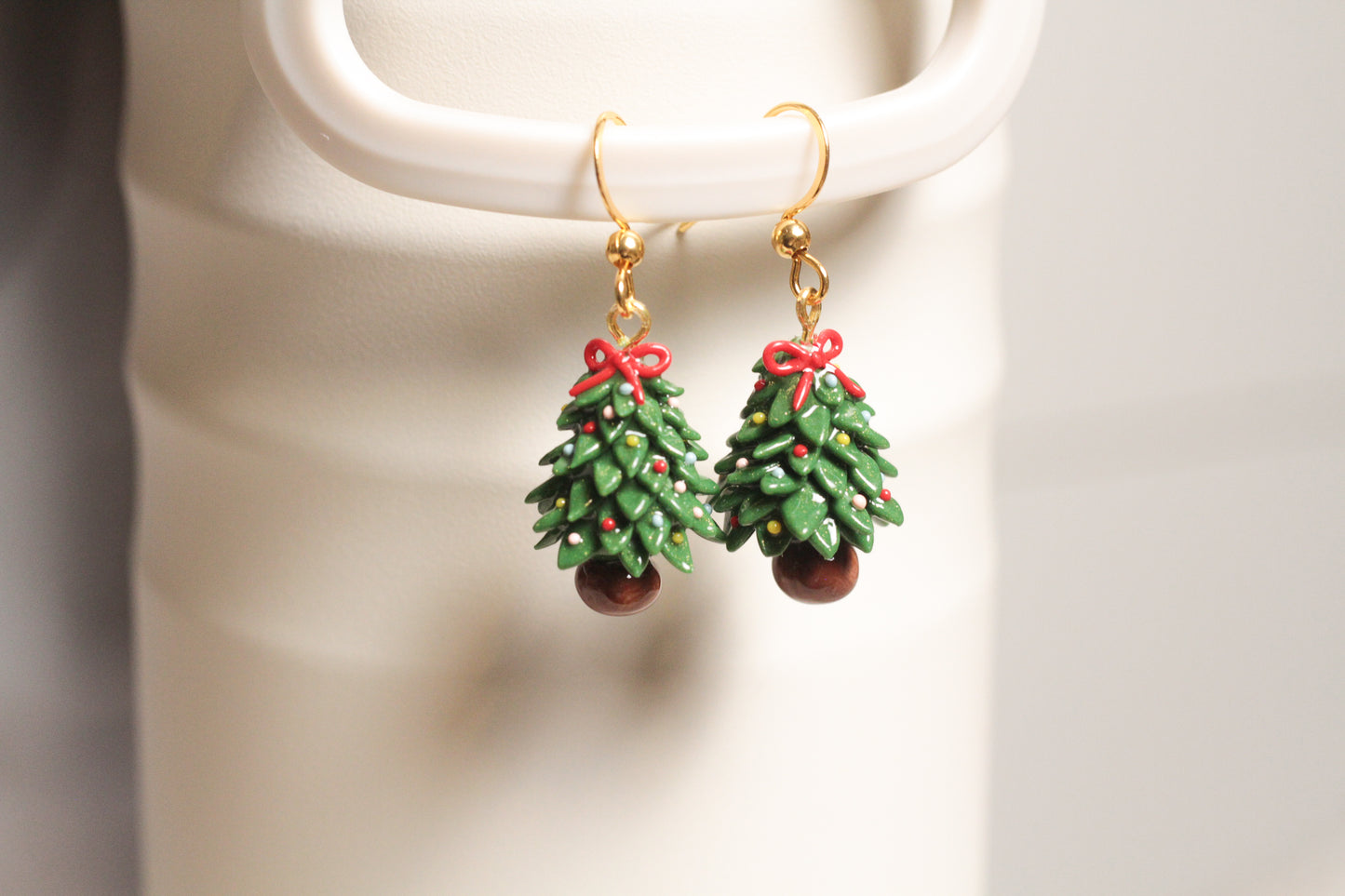 XMAS TREE CLAY EARRINGS
