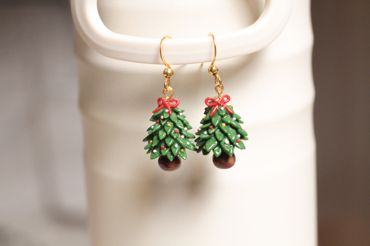 XMAS TREE CLAY EARRINGS