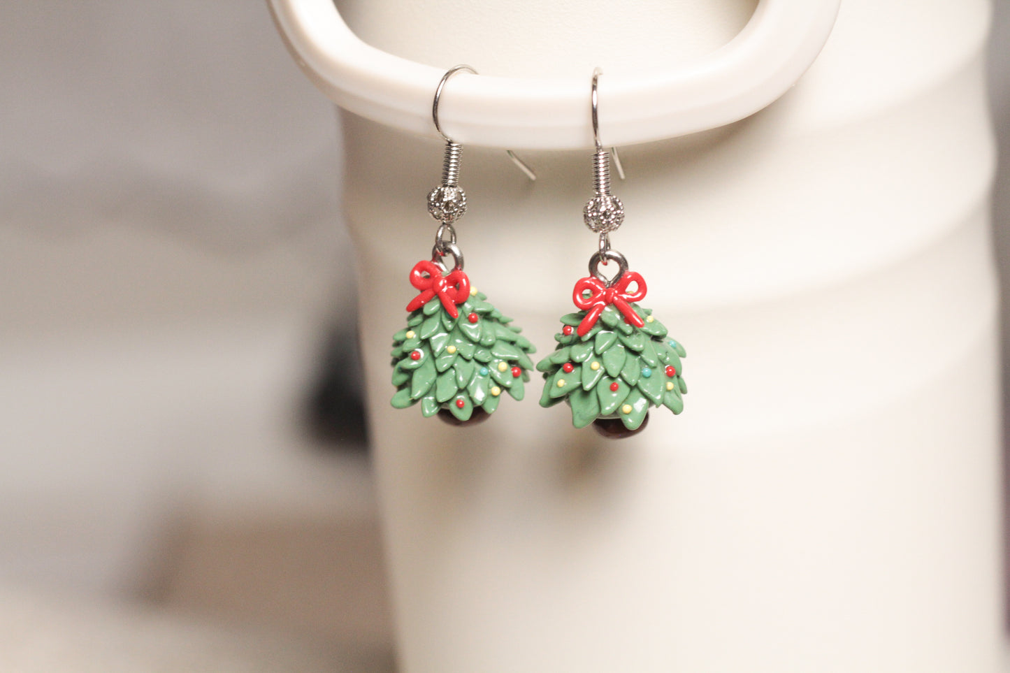 XMAS TREE CLAY EARRINGS