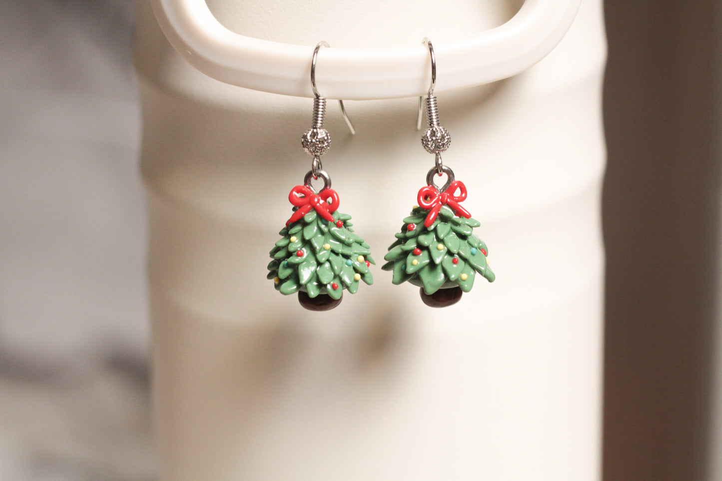 XMAS TREE CLAY EARRINGS