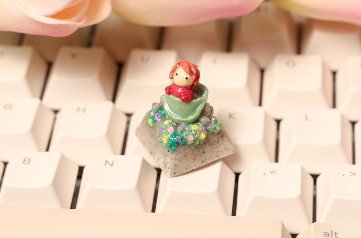 Lil Ponyo in her bucket of water. Studio Ghibli