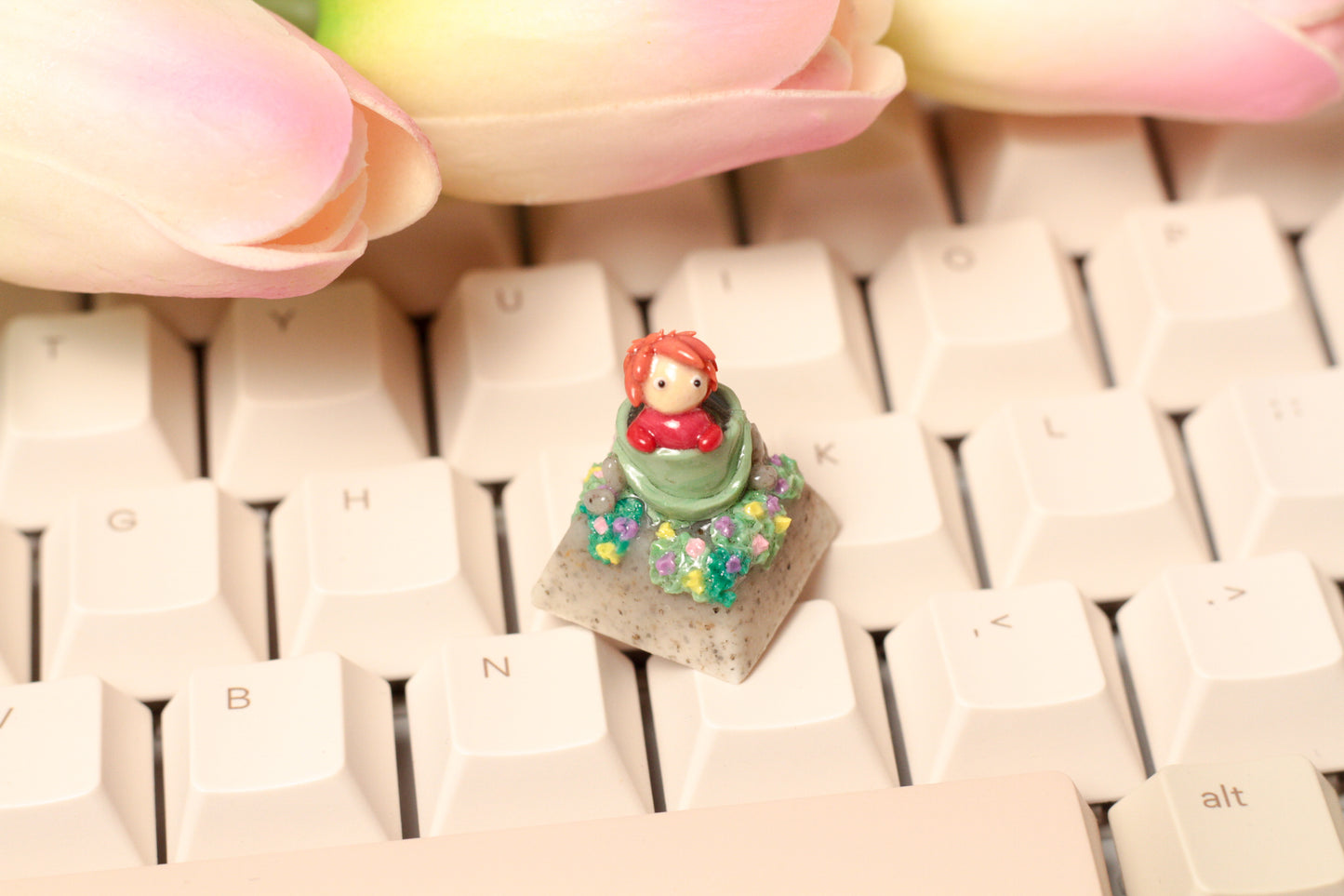 Lil Ponyo in her bucket of water. Studio Ghibli
