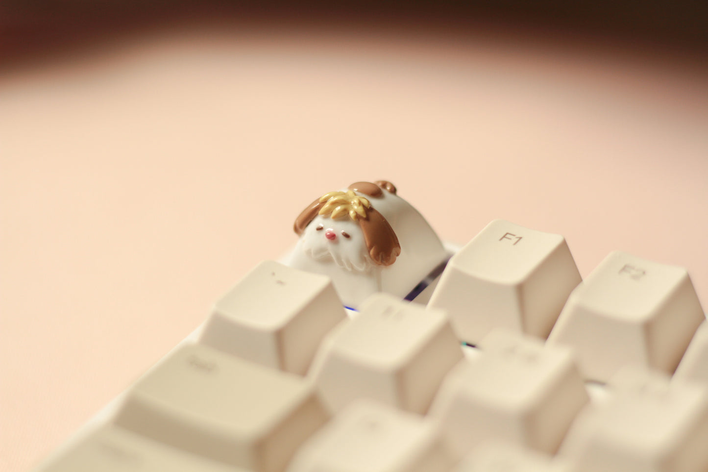 Chonky Heen from Studio Ghibli's Howl's Moving Castle. Cute dog Polymer Clay keycap