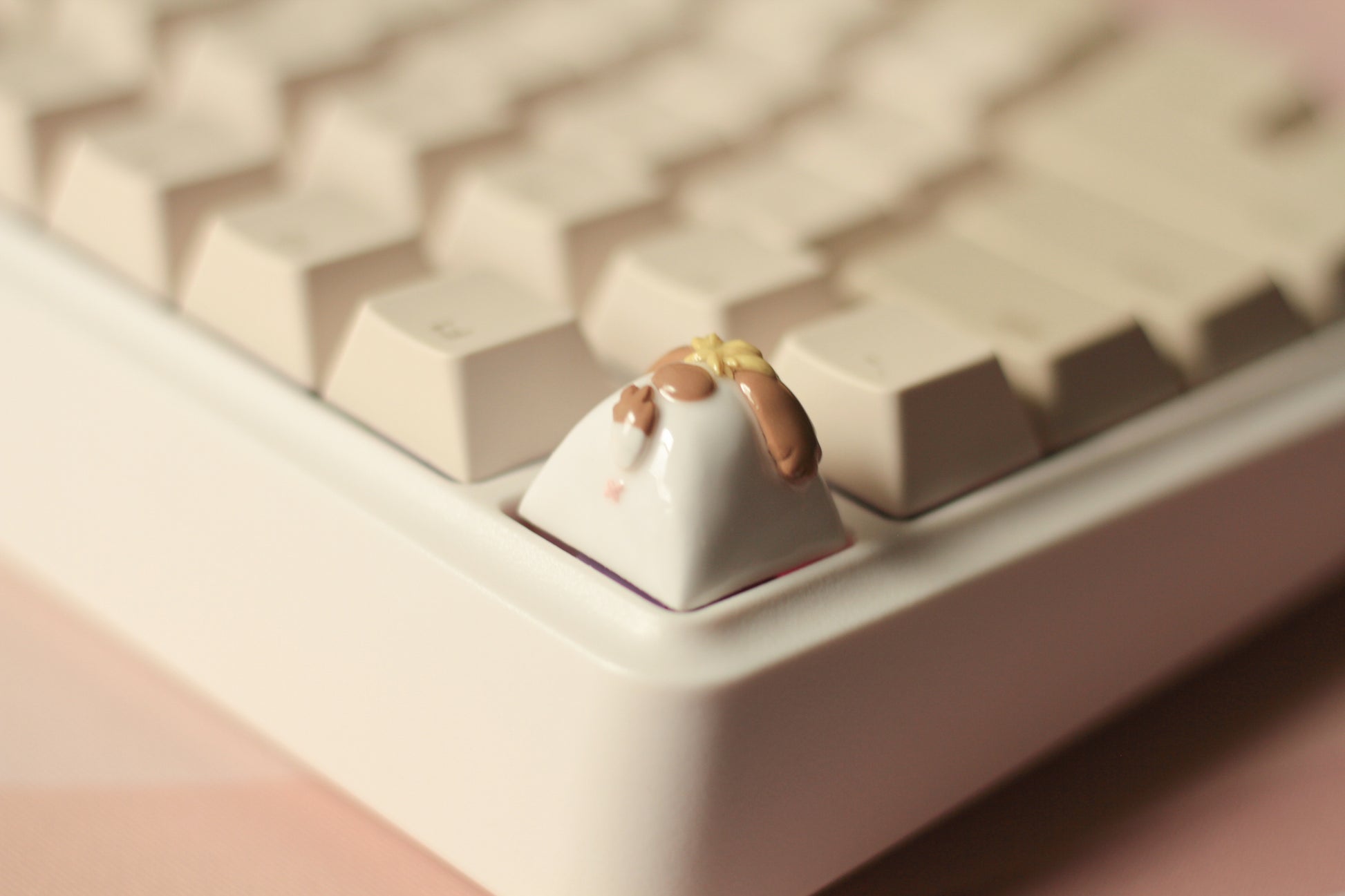 Chonky Heen from Studio Ghibli's Howl's Moving Castle. Cute dog Polymer Clay keycap