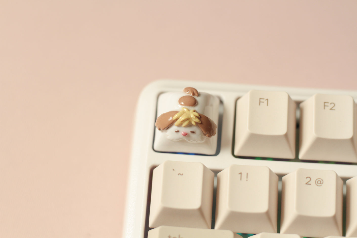 Chonky Heen from Studio Ghibli's Howl's Moving Castle. Cute dog Polymer Clay keycap