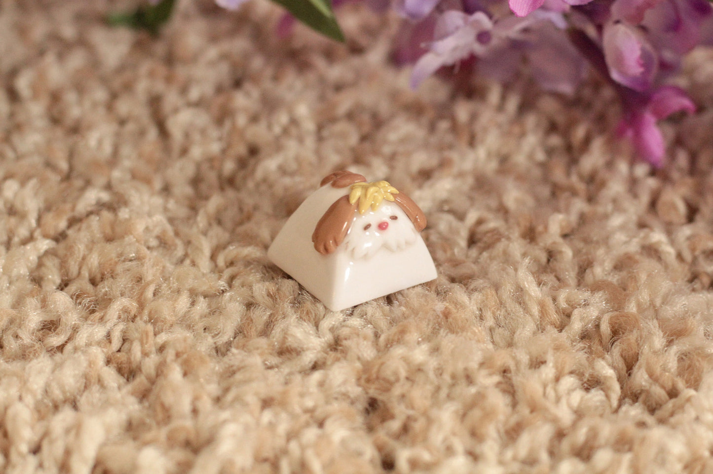 Chonky Heen from Studio Ghibli's Howl's Moving Castle. Cute dog Polymer Clay keycap