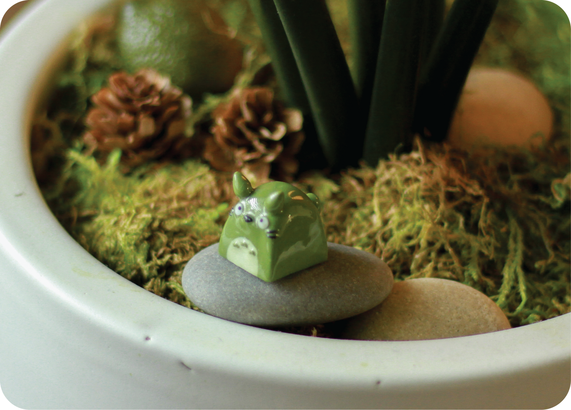 Matcha Totor keycap inspired by Studio Ghibli